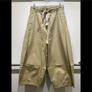 Zara khaki Crop Pant